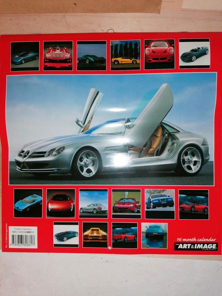 Kalender 2000 Sportwagen Ferrari Bugatti Lamborghini in Masserberg