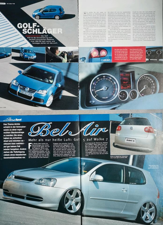 VW Golf 5 V Reklame Berichte GTI 1,6 2,0 GT TDI FSI Tuning Goal in Hanau