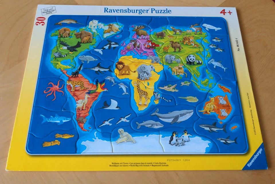 Ravensburger Puzzle Weltkarte mit Tieren für Kinder ab 4 in Berlin