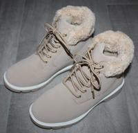 VTY Schnürboots, Stiefelette mit Kunstfellbesatz, beige - Gr. 38 Essen - Essen-Borbeck Vorschau