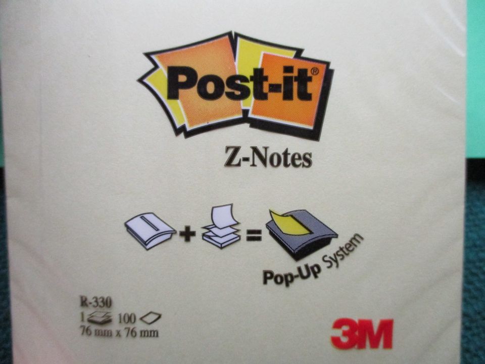 Post-it Haftzettel Spender Z-Note, Steinoptik, Kunststoff schwarz in Hermeskeil