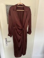 ZARA Maxikleid satinoptik dunkelbraun Wickelkleid Xl braun Hannover - Südstadt-Bult Vorschau