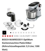 Bosch OptiMum MUM9D33S11, Küchenmaschine Bayern - Schönthal Vorschau