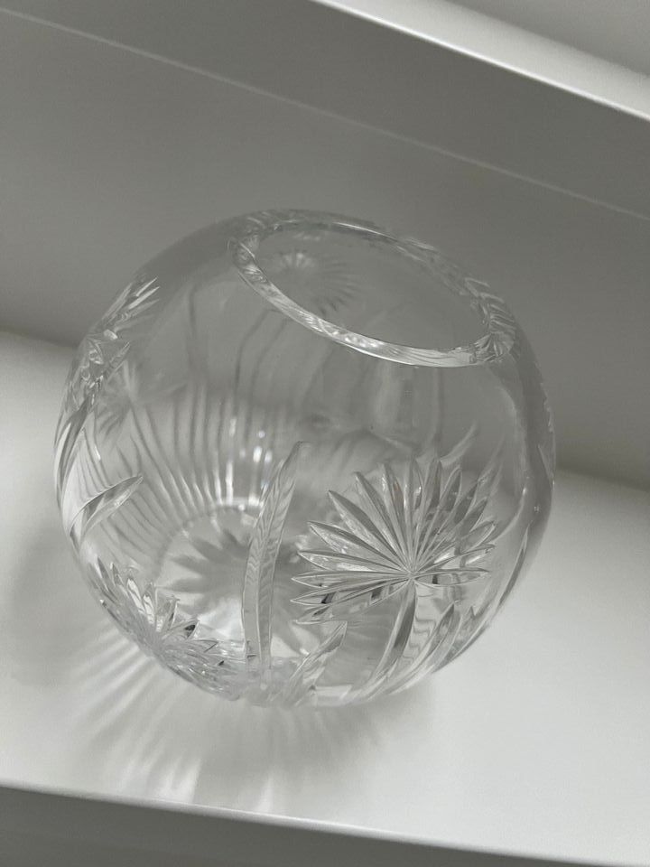 NACHTMANN Deutsche Kristallkugel 24 % Kugel Glas Vase 1960er groß in Stuttgart