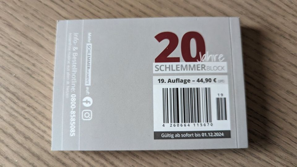 Schlemmerblock 2024 Nürnberg & Umgebung Gutschein Essen Freizeit in Ebermannstadt
