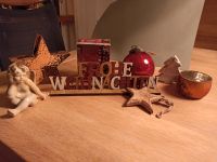 Deko Weihnachten Schmuck Holz Kugel Glas Engel Licht Baden-Württemberg - Hermaringen Vorschau