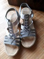 RIEKER Sandalen Gr.40 grau mit Pailetten wie neu Nordrhein-Westfalen - Bornheim Vorschau