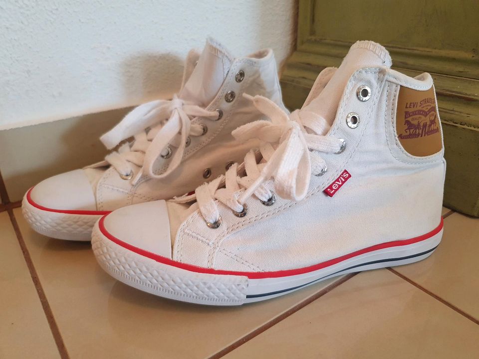 LEVIS hohe Sneaker Chucks 38 weiß * Stoff Turnschuhe UNISEX in Dortmund