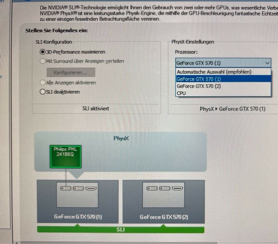 2x NVIDIA GeForce GTX 570 inkl. SLI Bridge in Sandhausen