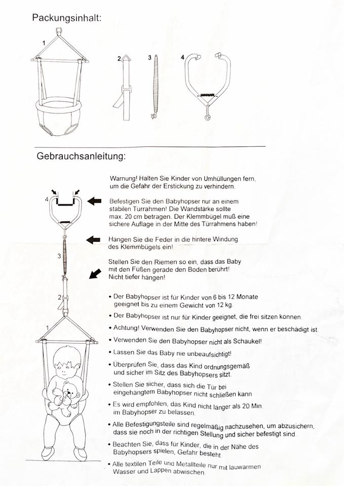 Roba Babyhopser, Hopser, Baby Schaukel, Türhopser in Frankfurt am Main