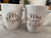 Edle Mr & Mrs Tassen, goldene Schrift, Hochzeit Geschenk Baden-Württemberg - Stutensee Vorschau