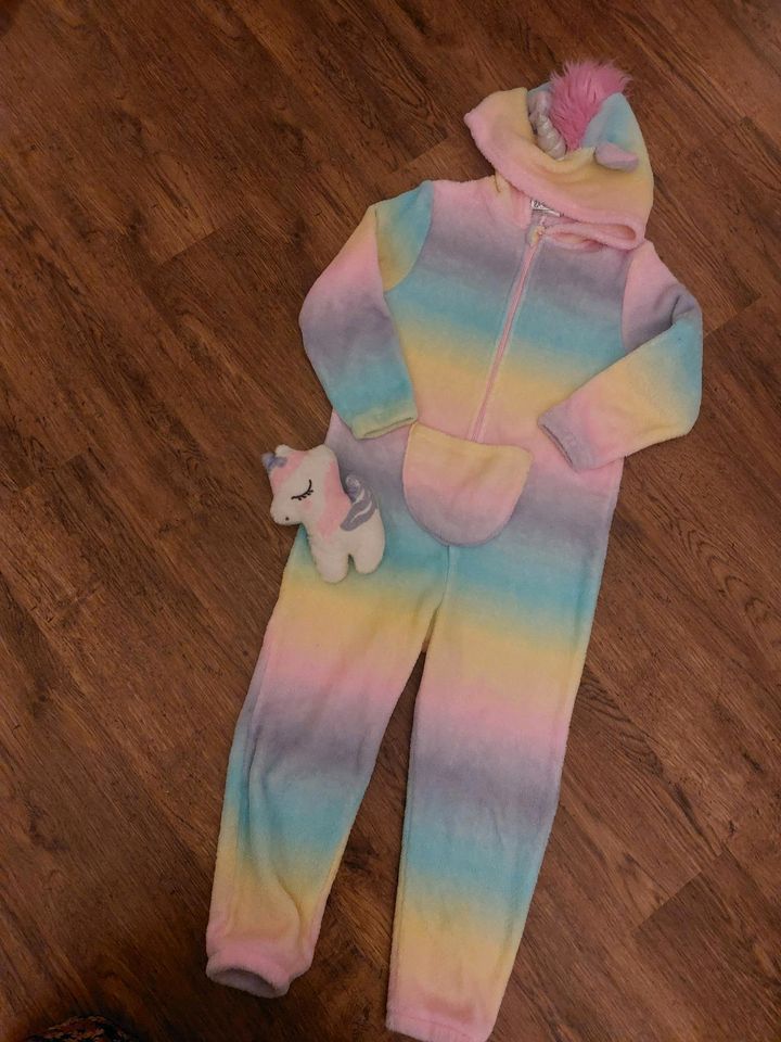 Einhorn Jumpsuit  h&m 110 116 kuscheltier in Eisenach