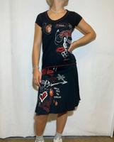 Vintage Desigual Zweiteiler T-Shirt mit Rock Oberteil Gr M Black Nordrhein-Westfalen - Sankt Augustin Vorschau