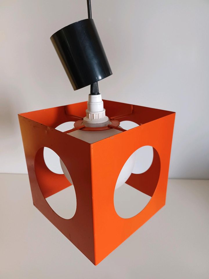 Space Age Cube Lampe orange Vintage 60er 70er Antik Design Kult in Ahlen