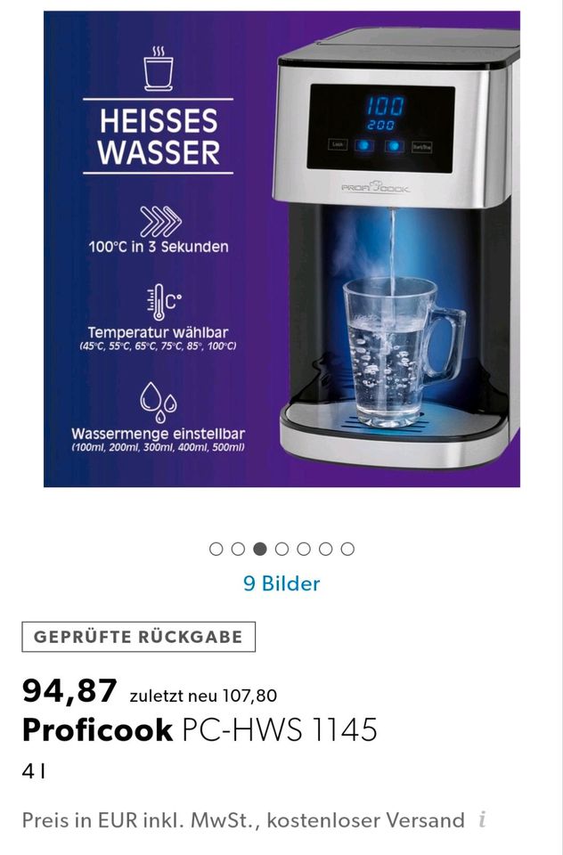 Wasserkocher Proficook in Angelmodde