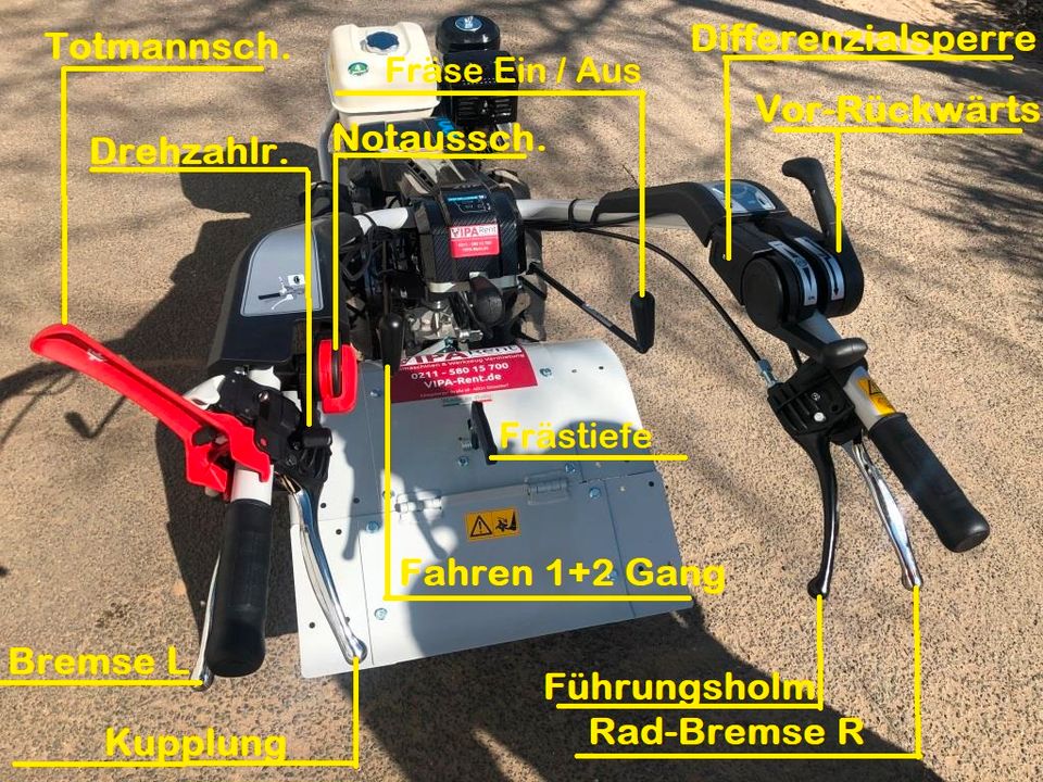 Gartenfräse mieten 60cm Fräsbreite in Düsseldorf