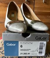 Gabor Pumps Gr. 39 weiß mit Silber abgesetzt. Leder! 7 cm Absatz! Bochum - Bochum-Ost Vorschau