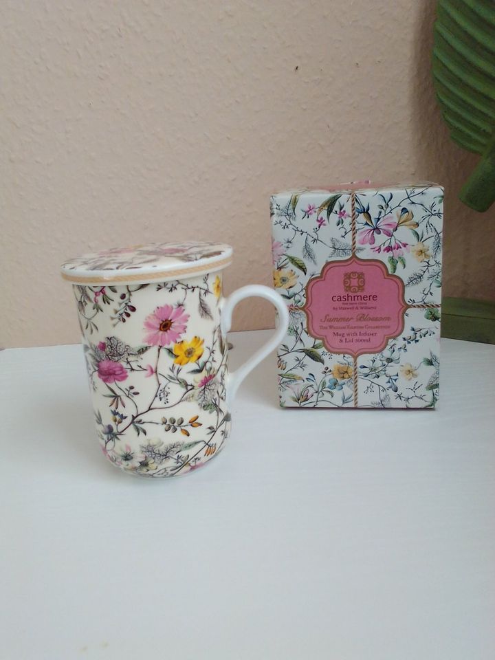 Cashmere "Summer Blossom"  Becher mit Teesieb & Deckel *Neu* in Pattensen