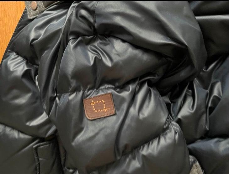 SALE Daunenjacke von Handstich, Dunkelblau, mit Lammfell-Kapuze in Nürnberg (Mittelfr)