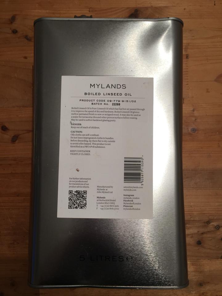 Double Boiled Linseed Oil der Fa. Mylands / Leinöl 5 L Kanister in München