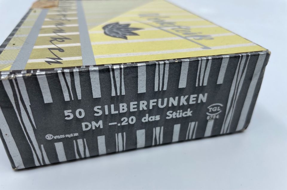 DDR Zigarrenkiste VEB Werkfleiß Silberfunken 1956 in Münchberg