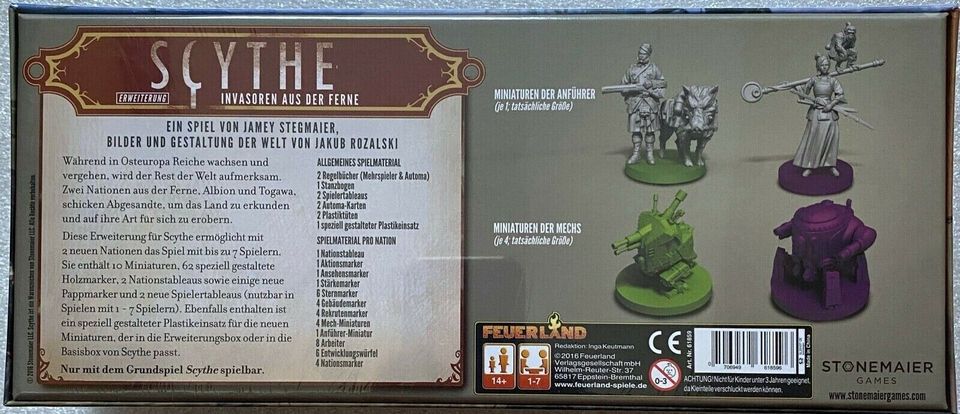 Scythe Invasoren aus der Ferne Feuerland Spiele Brettspiel in Salgen