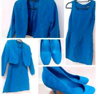 Kleid blau & Bolero gr 36 =Set 60 €❤️ Pumps gr 36 blau neu 16 € Bayern - Waal Vorschau