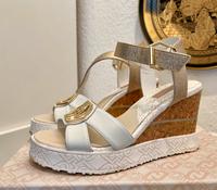 Liu Jo Damen Sandalen Plateau Keilabsatz weiß gr 36 Nordrhein-Westfalen - Pulheim Vorschau