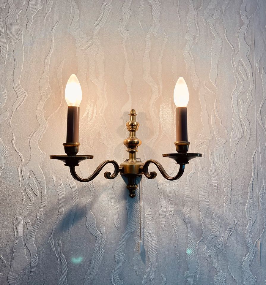 Vintage Wandlampe/ Wandleuchte/ Lampe Messing in Trier