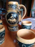 DDR Weinkrug Don Quichotte mit 4 Bechern Brandenburg - Herzberg/Elster Vorschau