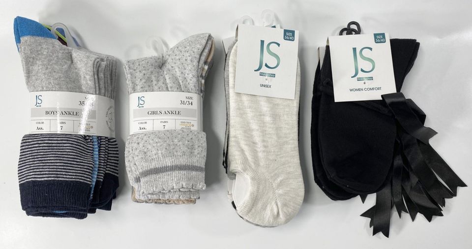 350 Paare Oeko-Tex Socken für Jungen u. Mädchen, versch. Größen, Großhandel Restposten Paletten in Tanna