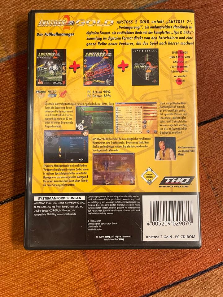 Anstoss 2 Gold - Der Fußballmanager 1998 Ascaron PC CD Rom Spiel in Ellingstedt