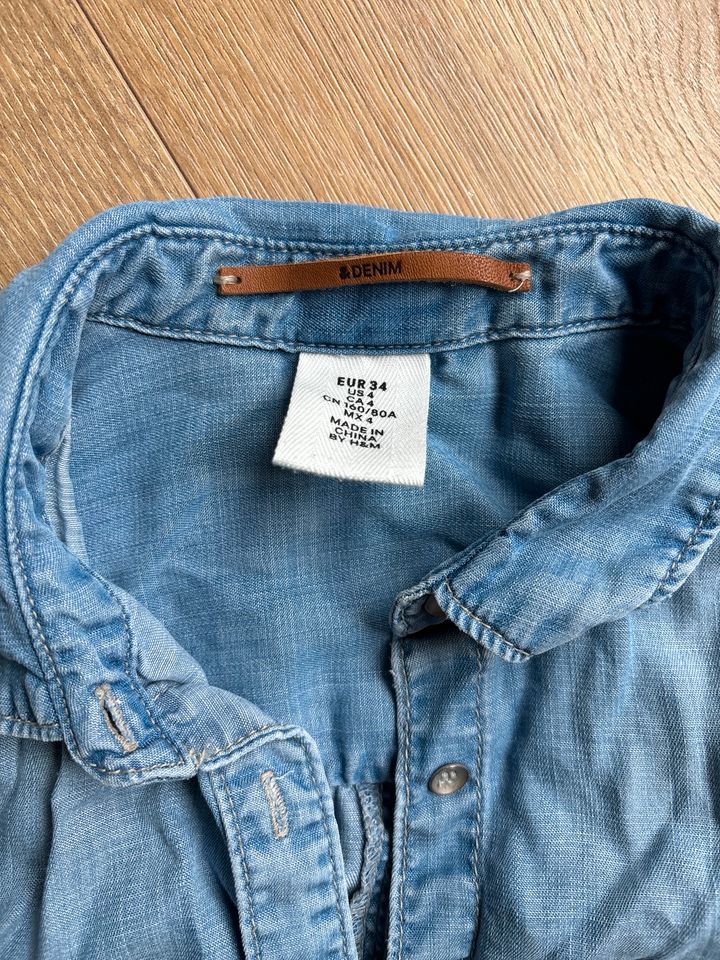 langes Jeanshemd Damen Gr. 34 H&M Denim in Karlsruhe