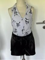 Pimkie Shirt 32 XS schwarz weiß Asia Bluse neckholder top Hessen - Bad Soden-Salmünster Vorschau