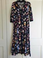 YAS Kleid S Dunkelblau Blumen bunt Blusenkleid Maxi Kreis Pinneberg - Pinneberg Vorschau