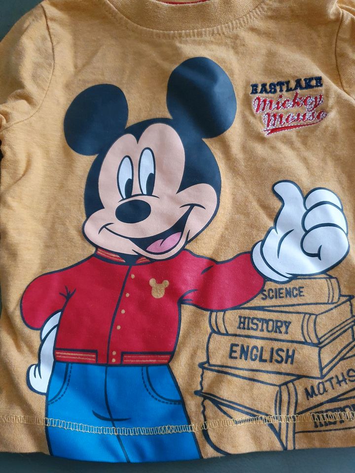 Disney Mickey Mouse LA-Shirt 68 C&A Langarmshirt Shirt Pullover in Rostock