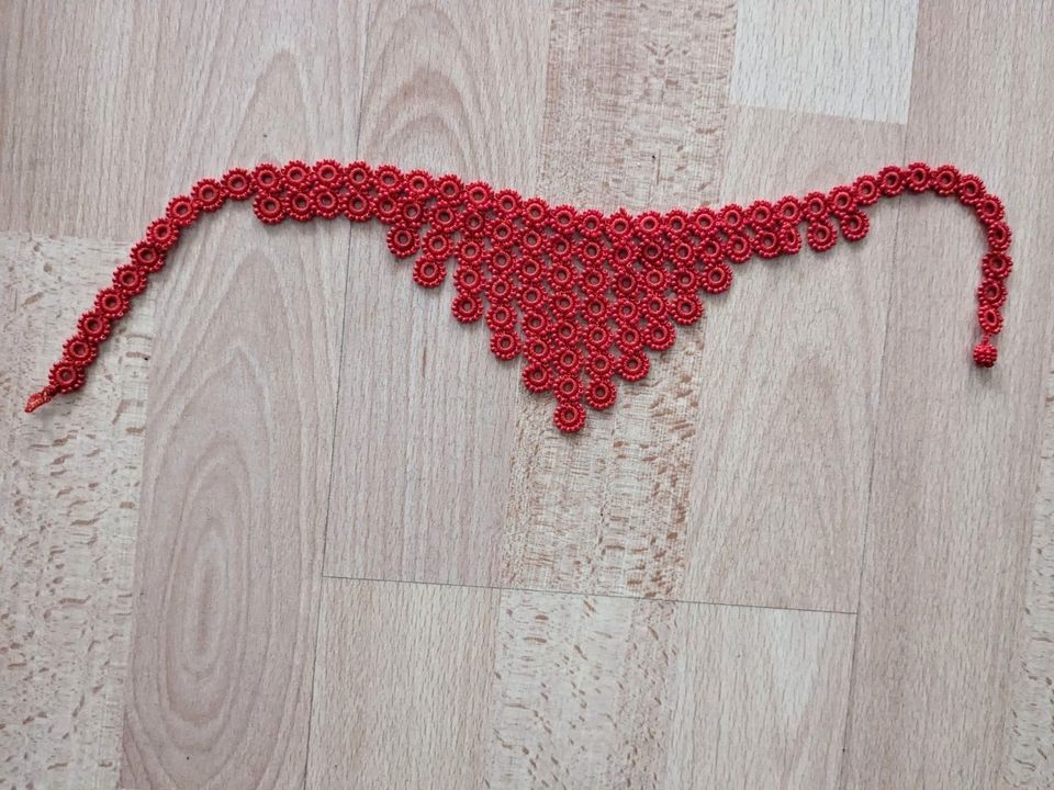 NEU Filigran Kette Halsband Choker Perlen Rot Ornamente Halskette in Paderborn