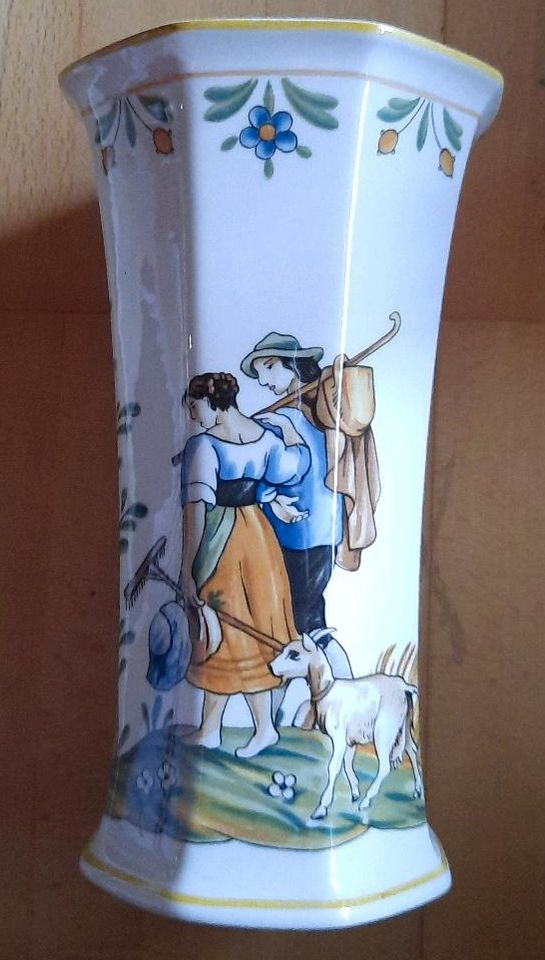 Villeroy&Boch V&B Porzellan Vase Country 22,5x13cm Paar mit Ziege in Mettlach