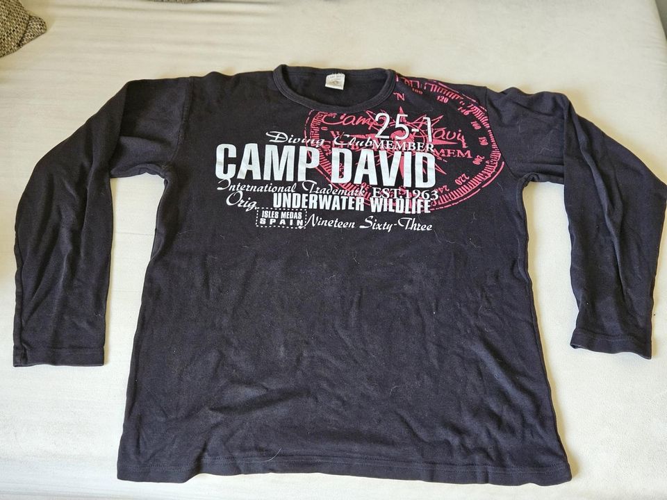 Camp David Herren Longsleeve Gr. L schwarz dünner Pullover in Bad Camberg