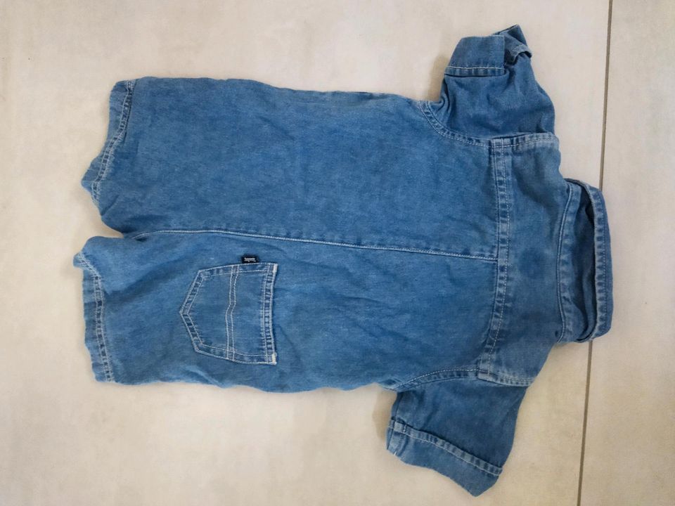 Jeans Einteiler Spieler kurz Sommer Strampler Baby 62 in Mainz