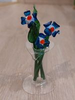 kleiner Blumenstrauß in Vase aus Glas, Murano Glas Bayern - Obertraubling Vorschau