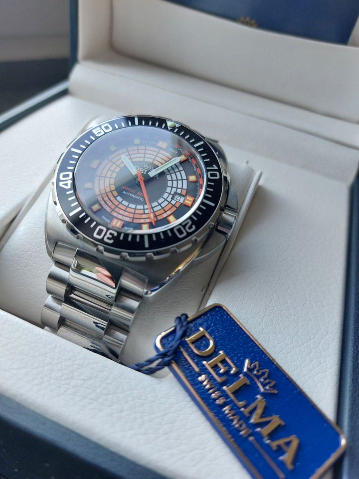 Automatik Diver Swiss Made Delma Automatic Taucher Uhr 50 ATM in Bad Boll