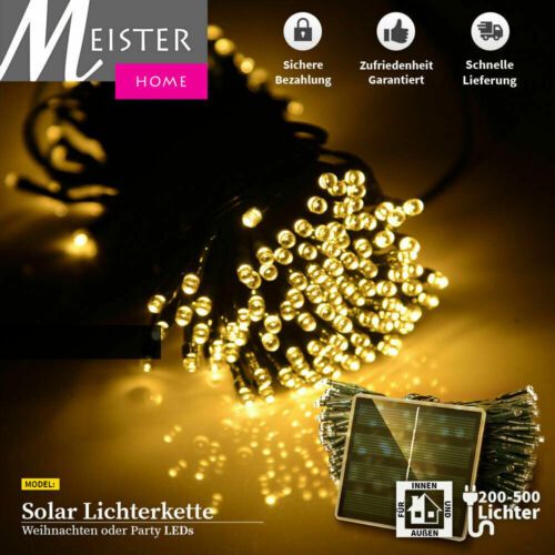 NEU Solar Lichterkette 300 LED Warmweiß Solarleuchte Außen Deko in Duisburg