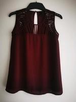 Hallhuber 36 Bluse ärmellos Shirt Top Schnürung weinrot bordeaux Bayern - Traunstein Vorschau