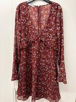 Pull &Bear Kleid Blumen S 36 Bordeaux Hessen - Offenbach Vorschau