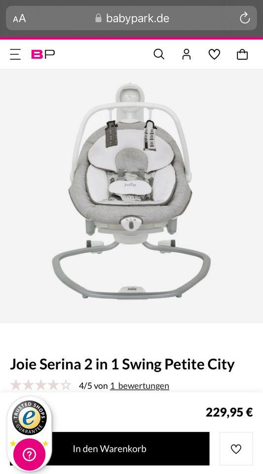 Joie Serina 2 in 1 Babywippe elektrisch in Mönchengladbach