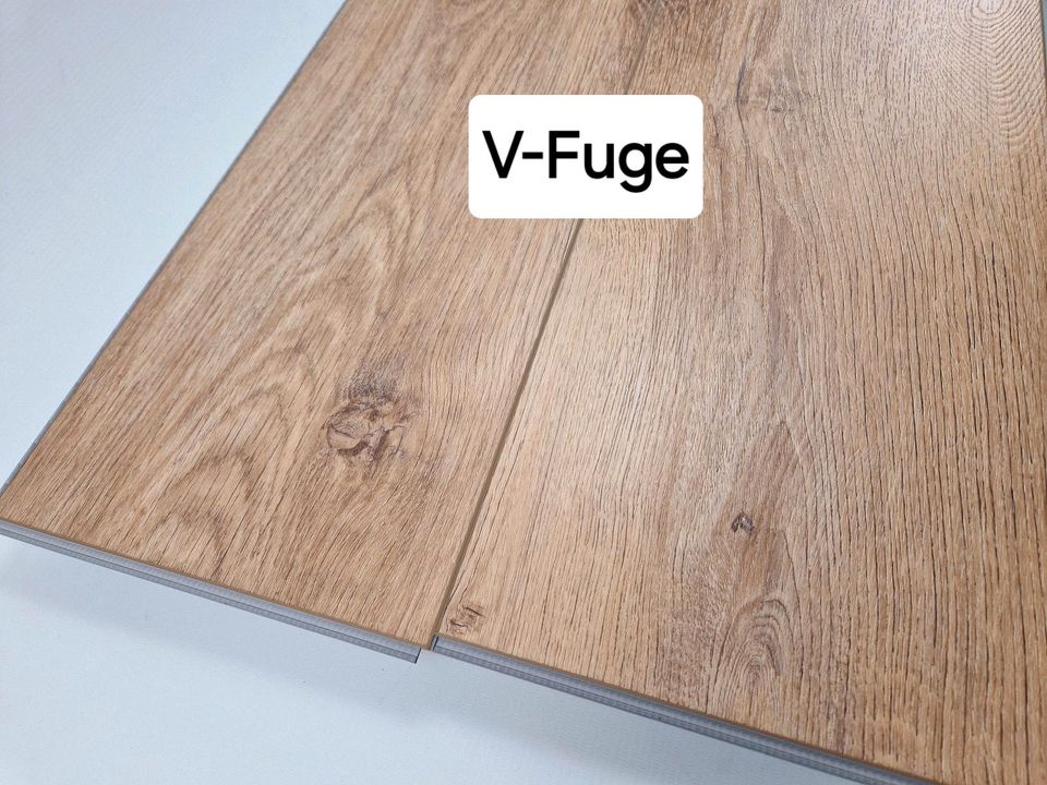 Klick-Vinyl 410m² Vinyl-Bode Eiche-Boden Rigid-Boden Oak SPC-Belag Holz-Design Lang-Diele Fussboden Lager-Verkauf Vater und Söhne mit Dämm-Unterlage Bison Beige kein Laminat Parkett in Augustdorf