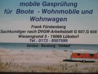 Gasprüfung für Boote,Wohnmobile und Wohnwagen Mecklenburg-Vorpommern - Lübstorf Vorschau