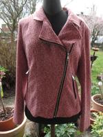 Zero Blazer Jacke Boucle gewebt rot weiß Biker Stil Gr. 44 Kr. Dachau - Bergkirchen Vorschau