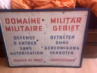 Militärschild, Metallschild, Schild , Militär Schild alt Berlin - Neukölln Vorschau